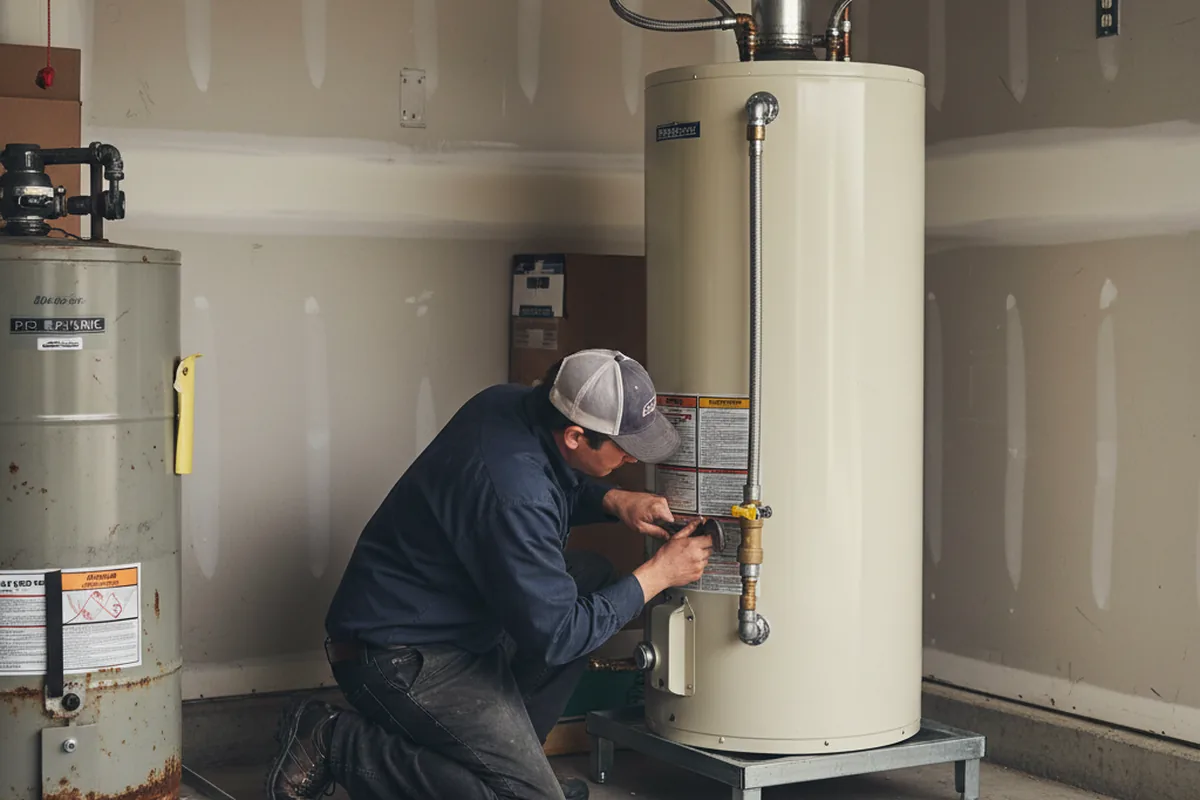 Water heater and shutoff valve replacement in Monterey