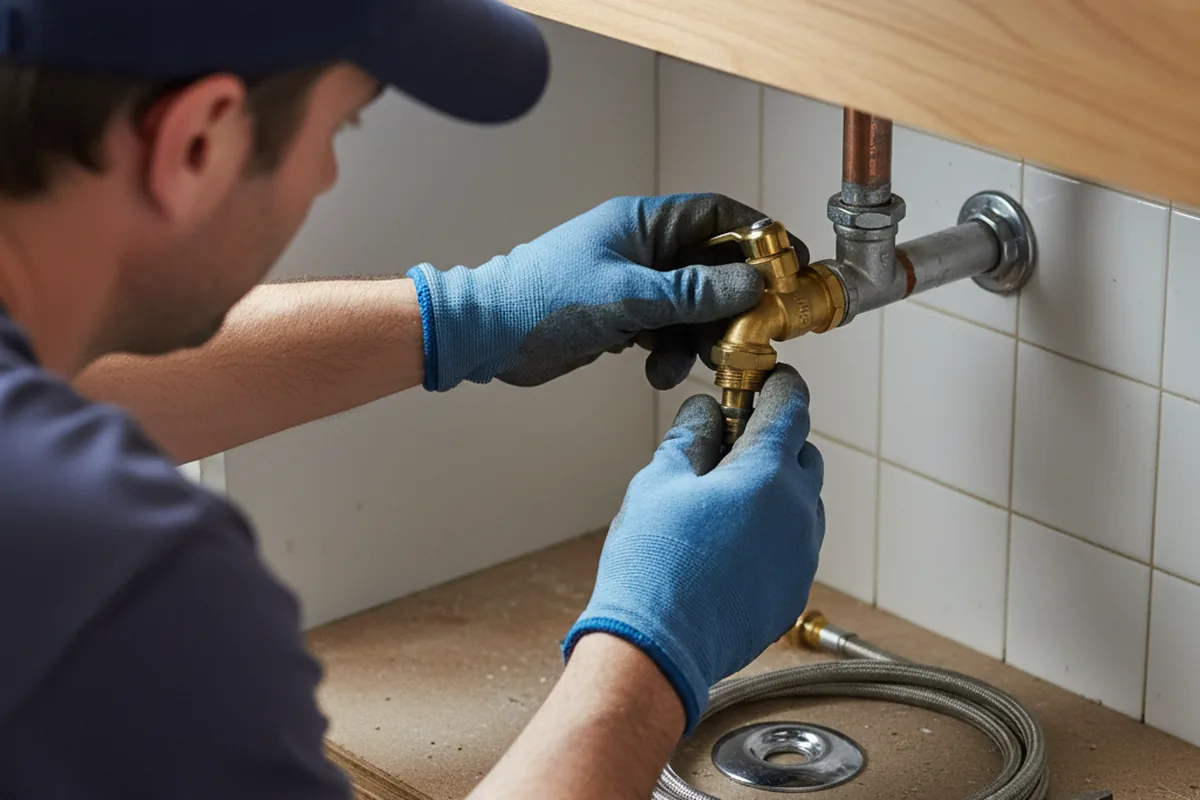 Shutoff valve and fitting work during Faucet and Fixture Repair in Monterey